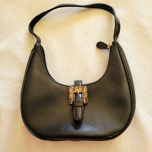 NEW Liz Claiborne  Black Vintage Shoulder Bag With Jeweled Hardware